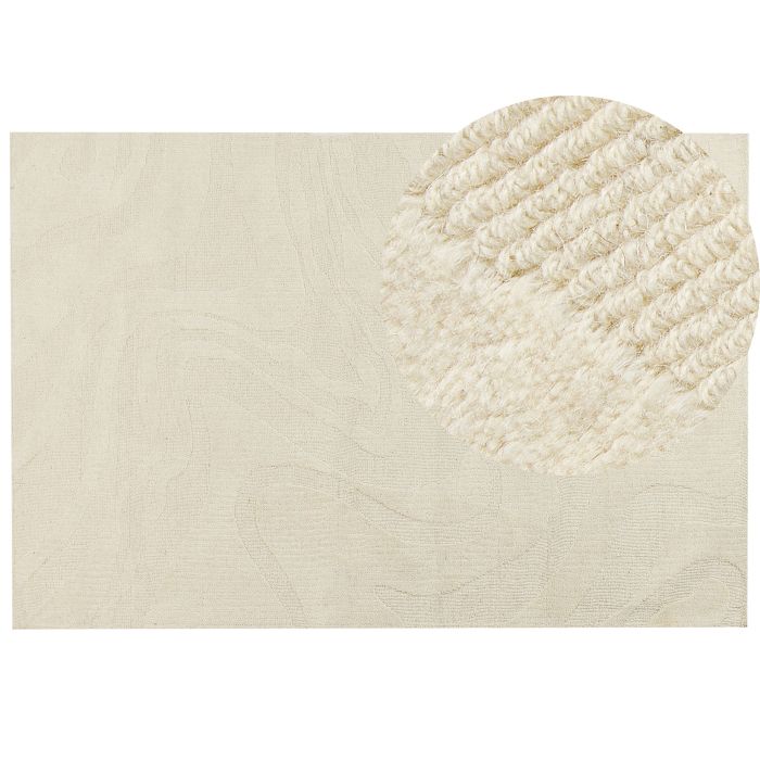 Wool Area Rug 200x300cm Beige