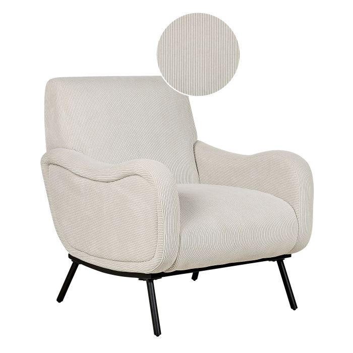 Jumbo Cord Amrchair Light Grey ALMIND