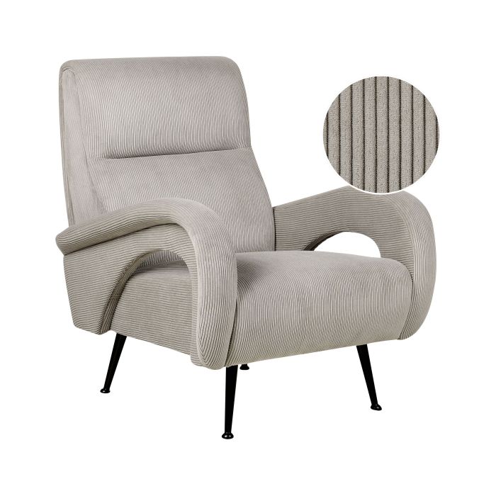 Jumbo Cord Amrchair Grey SVALOV