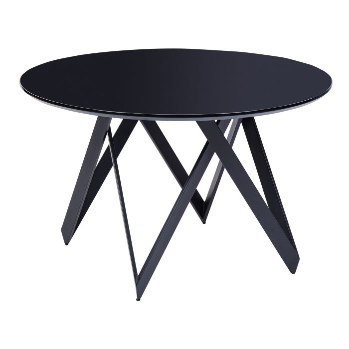 Round Dining Table ⌀ 120 cm Black OXHILL