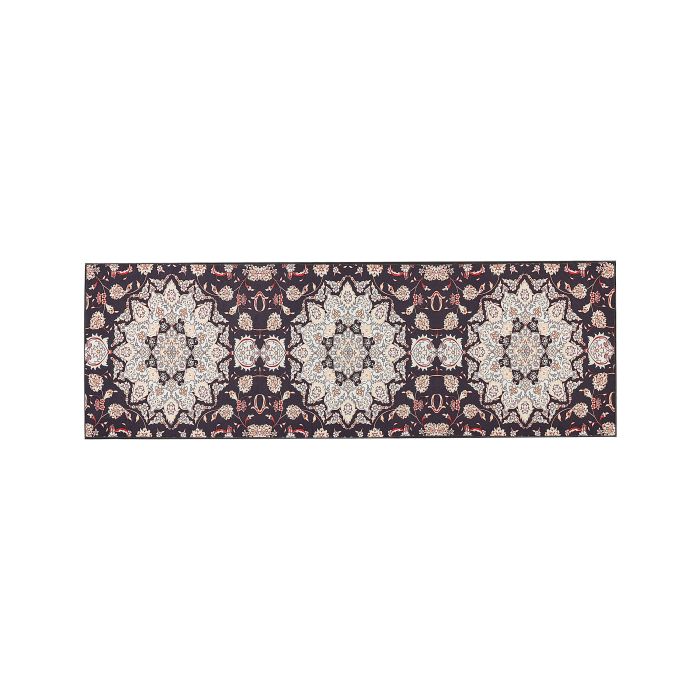 Runner Rug 80x240cm Black and Beige