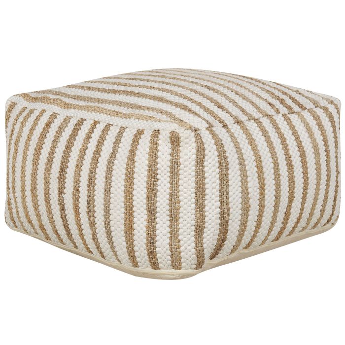 Pouffe Beige and White ALMATTI