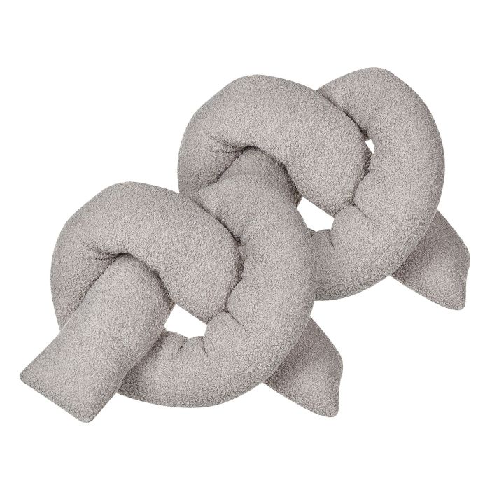 Set of 2 Teddy Cushions 172x14cm Grey
