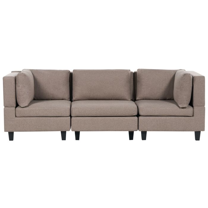 ROSENDEN Fabric 3 Seater Sofa - Brown