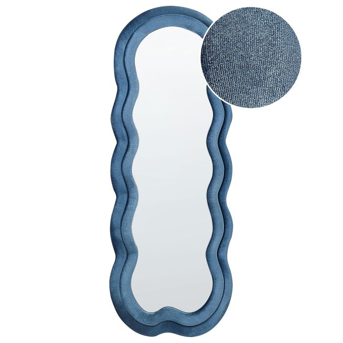 Velvet Wall Mirror 57x160cm Blue