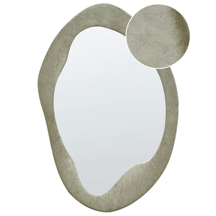 Velvet Wall Mirror 59x90cm Green