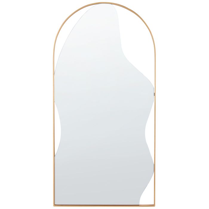 Metal Wall Mirror 41x81cm Gold