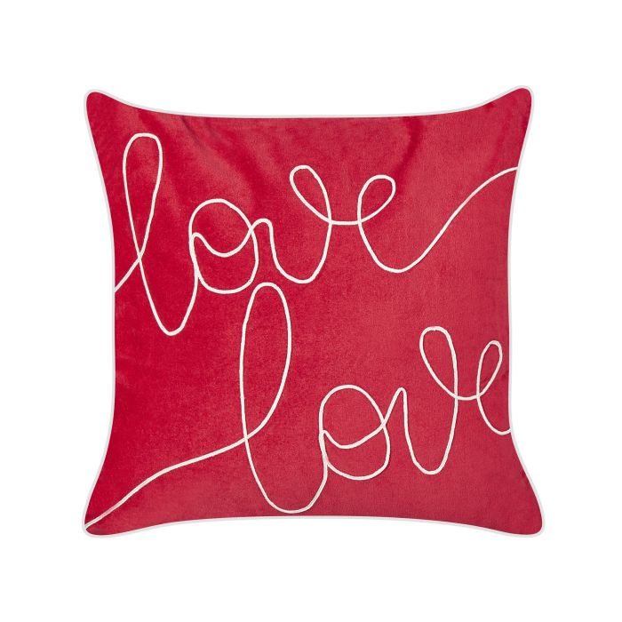 Velvet Cushion 45x45cm Red