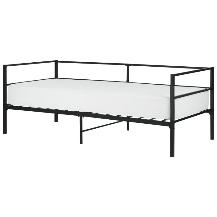 Metal EU Single Size Bed Black BATTUT