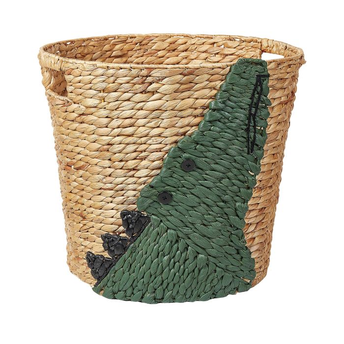 Water Hyacinth Wicker Crocodile Basket Natural