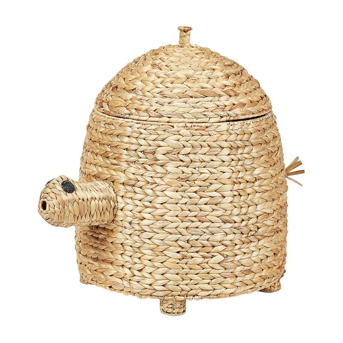 Water Hyacinth Wicker Turtle Basket Natural