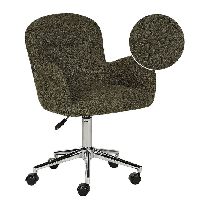 Boucle Desk Chair Green PRIDDY