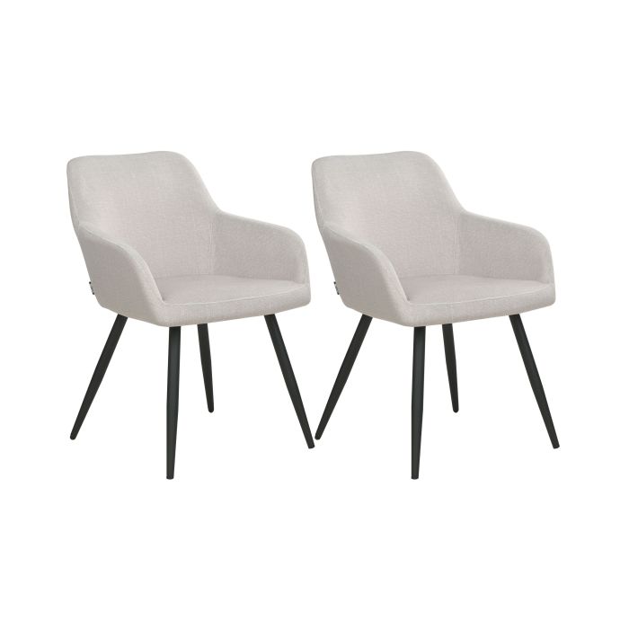 Set of 2 Velvet Chairs Taupe CASMALIA