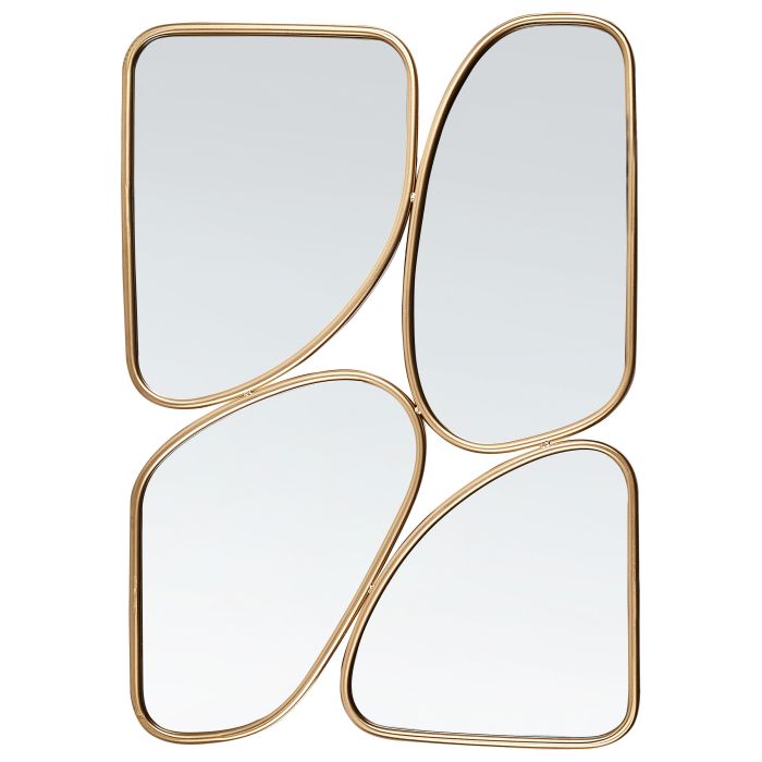 Metal Wall Mirror 70x100cm Gold