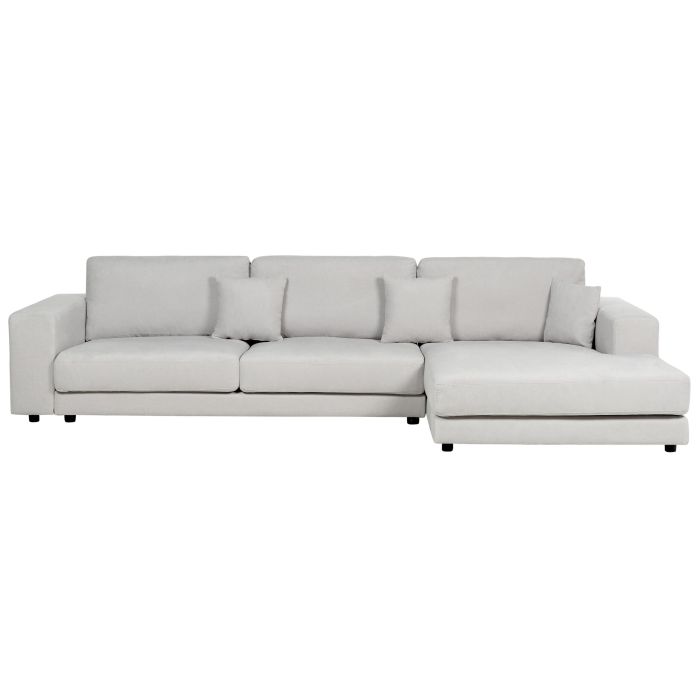 Left Hand 4 Seater Corner Sofa Light Grey LOFOTEN