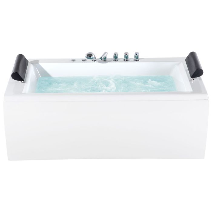 Whirlpool Bath with LED 1720 x 830 mm White MONTEGO