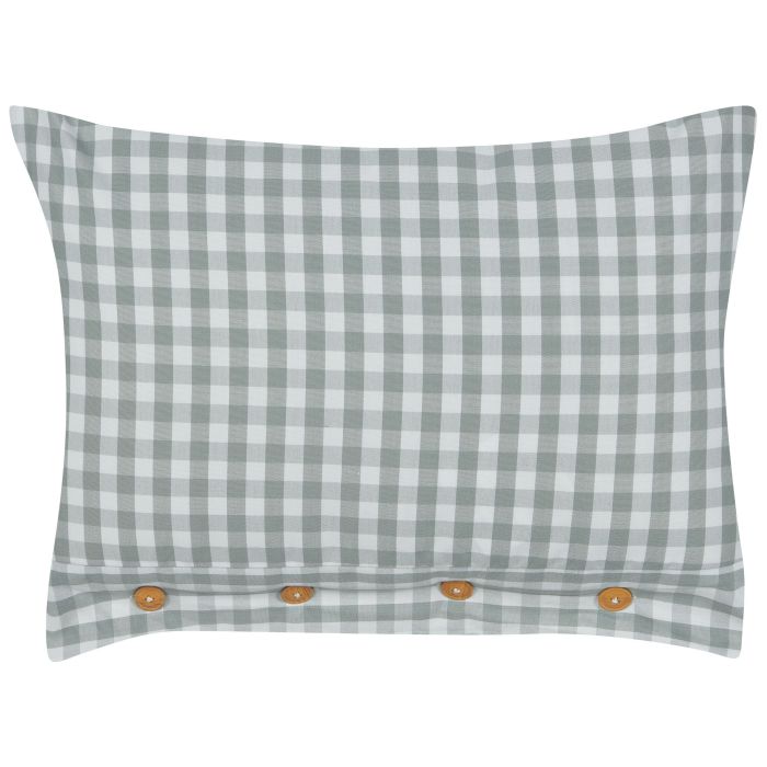Cushion Chequered Pattern 40x60cm Green and White