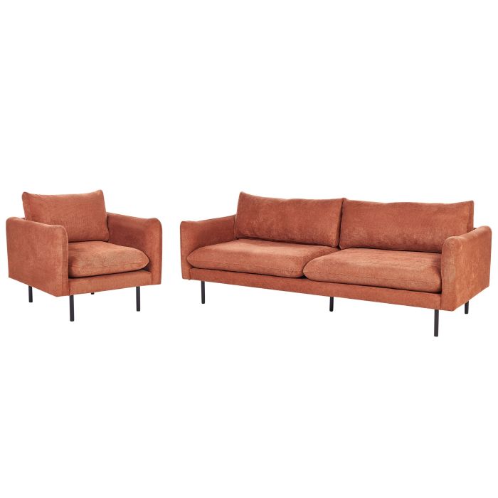 Fabric Living Room Set Golden Brown VINTERBRO
