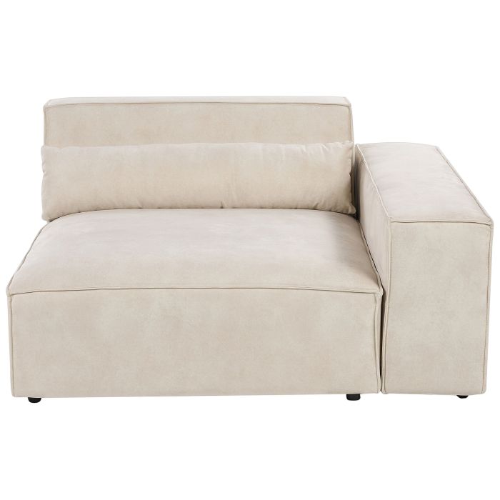 Left Hand Velvet Corner Seat Beige HELLNAR