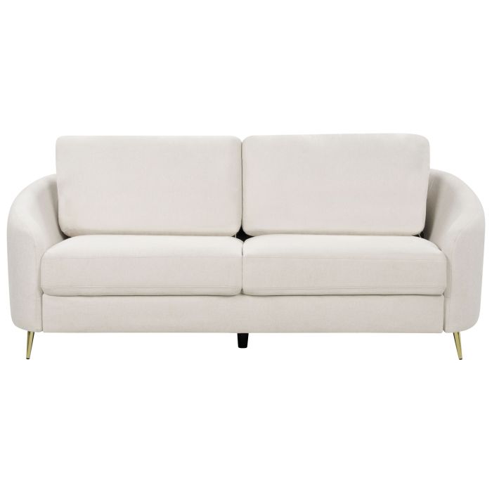 3 Seater Fabric Sofa Light Beige TROSA