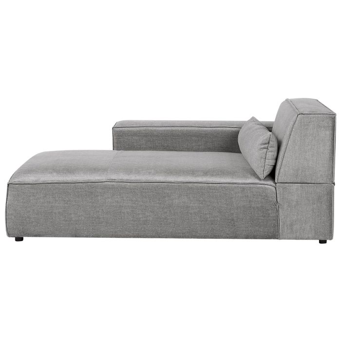 Right Hand Fabric Chaise Lounge Grey HELLNAR