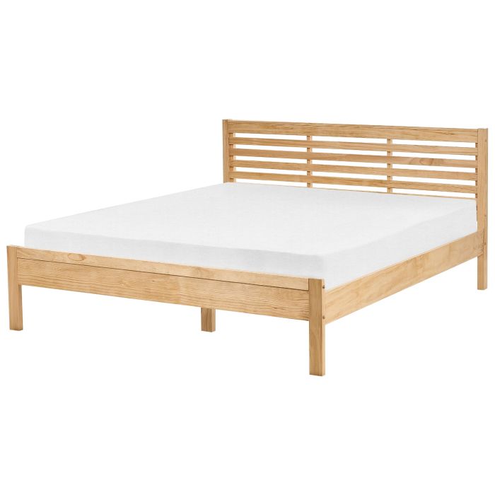 Wooden EU King Size Bed Light CARNAC