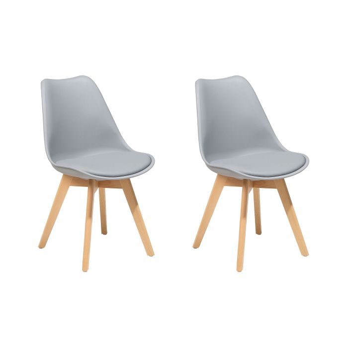 Set of 2 Dining Chairs Grey DAKOTA II