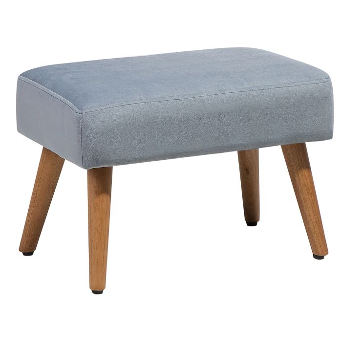 Velvet Footstool Grey TAKOMA