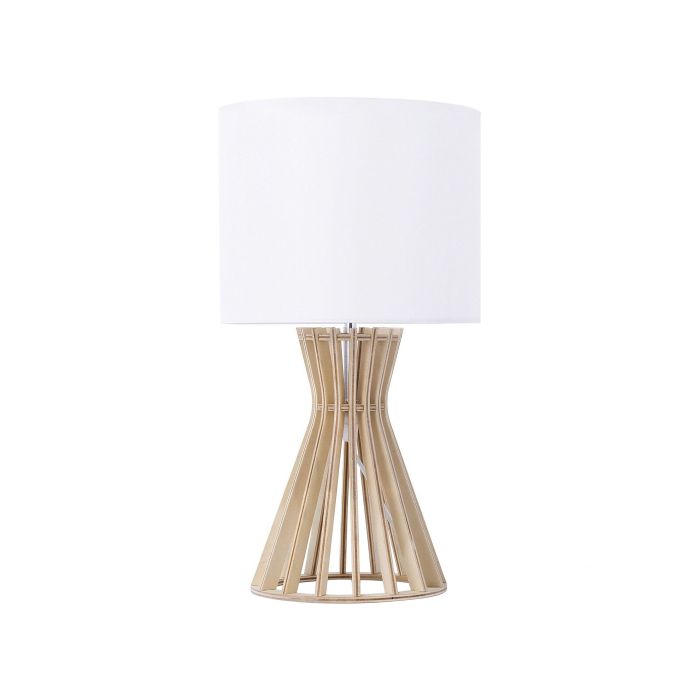 Wooden Table Lamp White CARRION