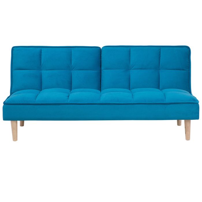 Fabric Sofa Bed Blue SILJAN