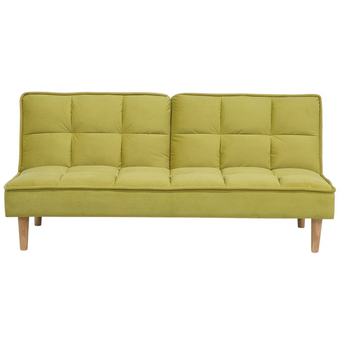Fabric Sofa Bed Green SILJAN