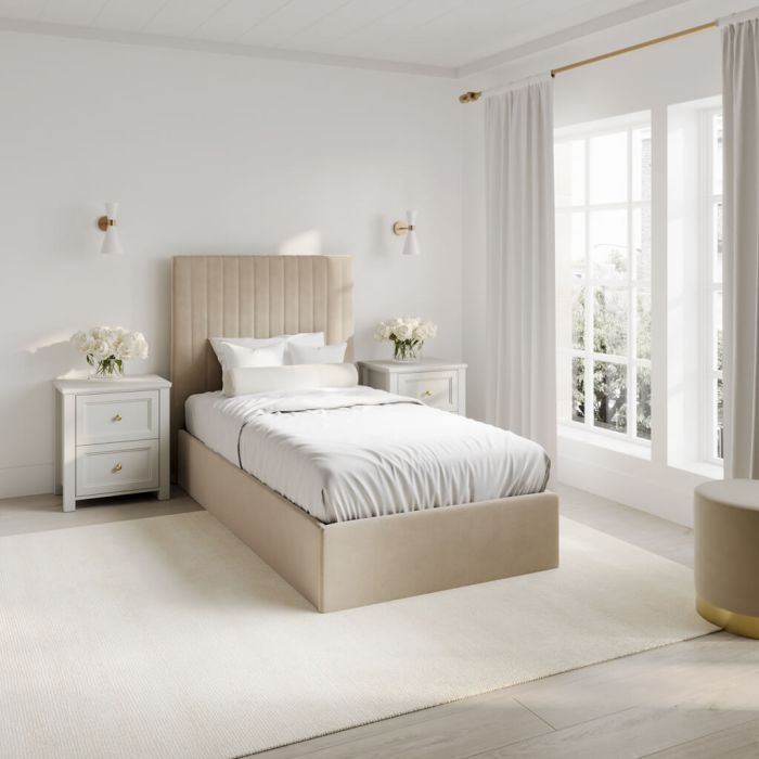 Single Bed - BERI I Ottoman 3ft Bed Beige