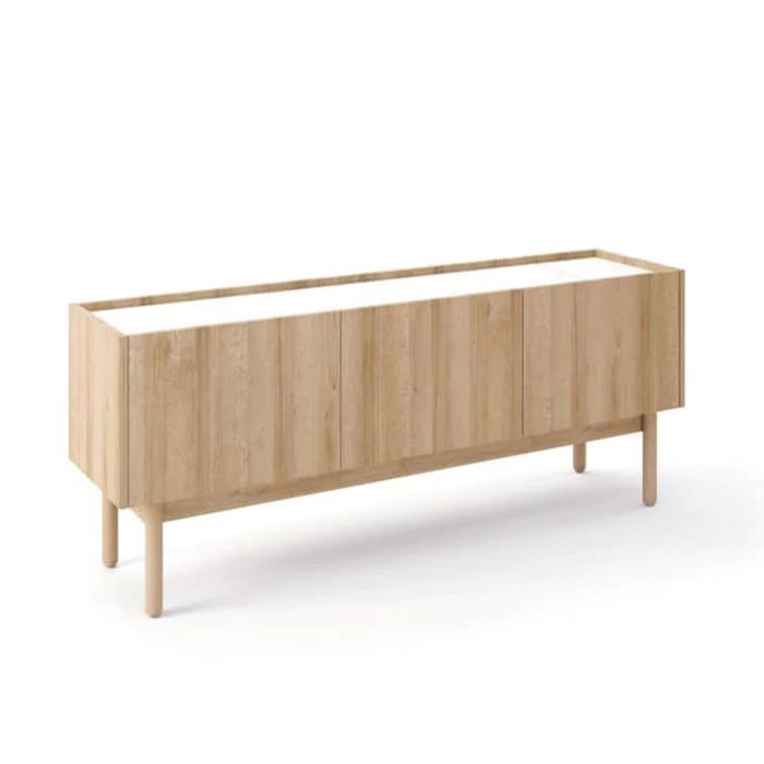 Winslow TV Cabinet with 3 Pull Down Doors - Oak Riviera