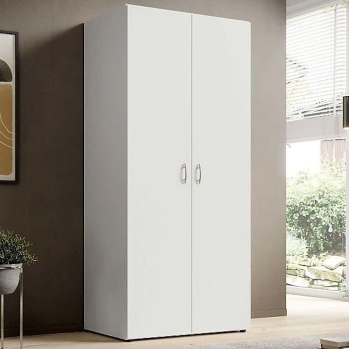 BRIXEN 2 Door Wardrobe White - 80cm