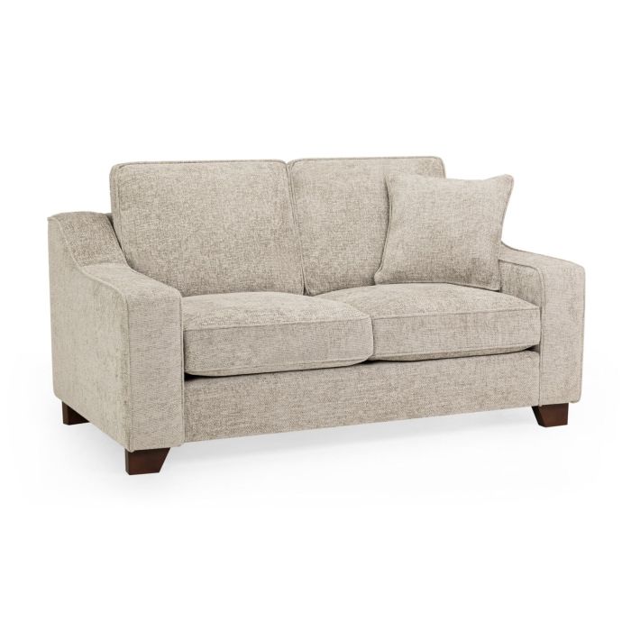 2 Seater Sofa - KAMILA Plush Fabric 2 Seater Sofa Stone 173cm