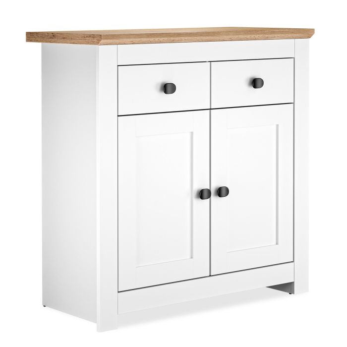 MILANA 2 Door Sideboard with 2 Drawers - White