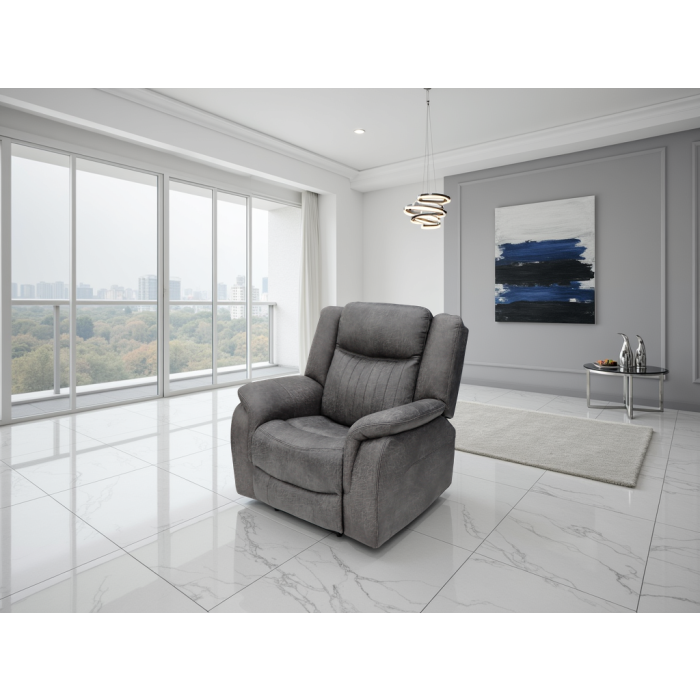 LAVENTO Fabric Electric Recliner Armchair - Grey
