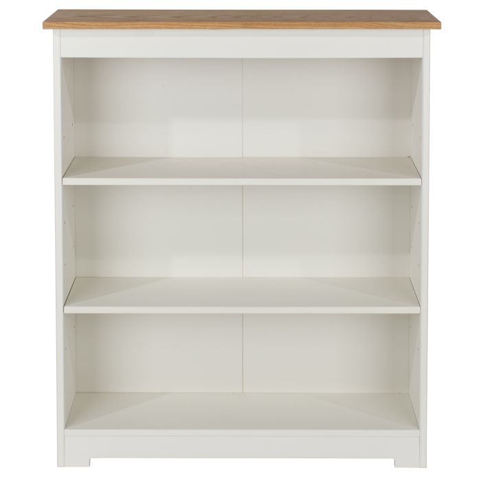 Colorado White Oak 3-Tier Low Wide Bookshelf