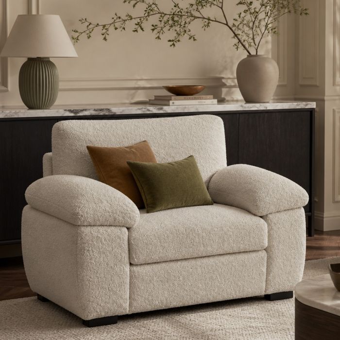 CORDURA Boucle Fabric Armchair - White