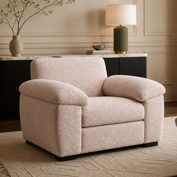 CORDURA Boucle Fabric Armchair - Pink