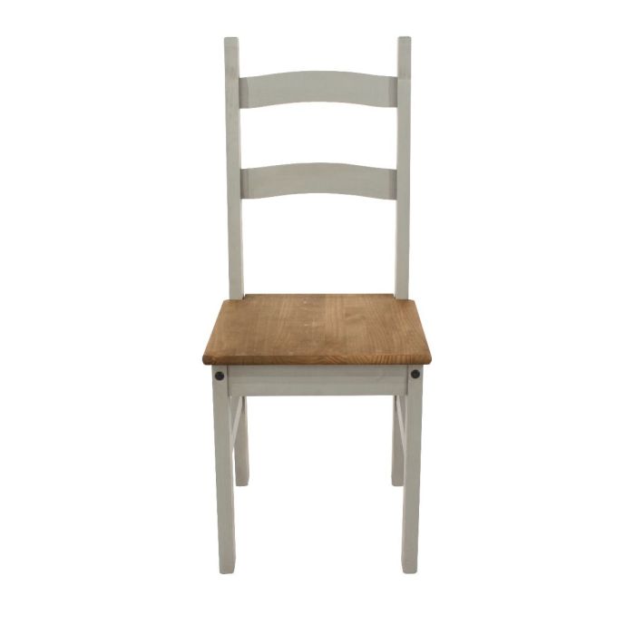 Corona Solid Pine Dining Chairs x 2 - Grey