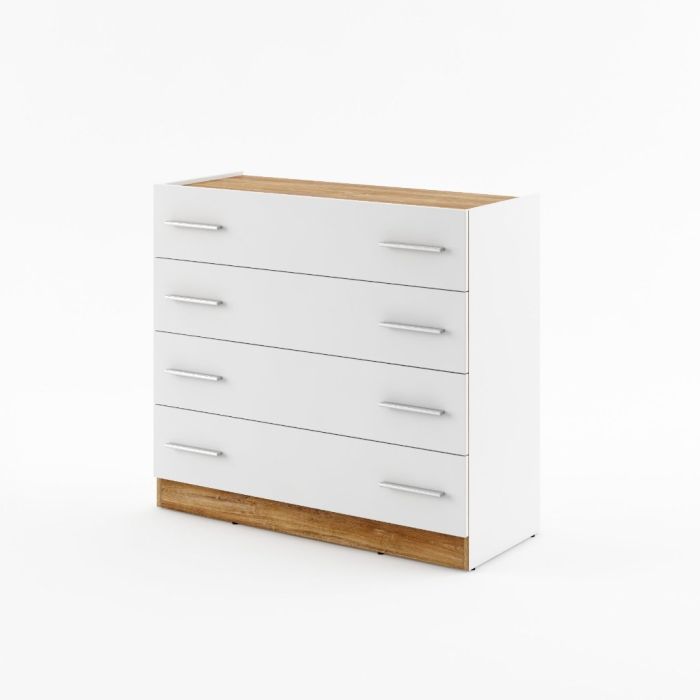 White Chest of Drawers - DENIRO Medium Chest 4 Drawers