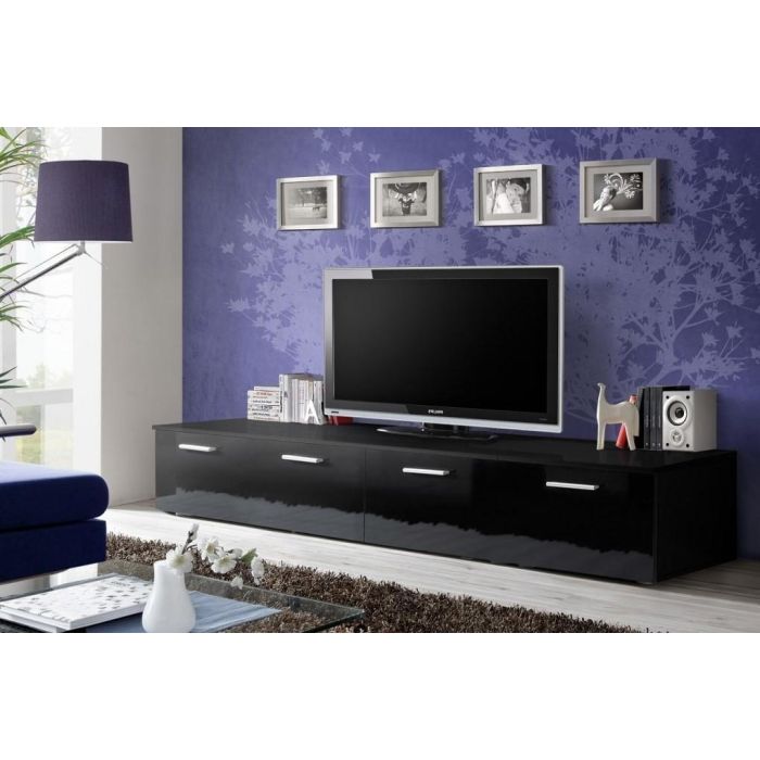 Duos TV Cabinet in Black Gloss