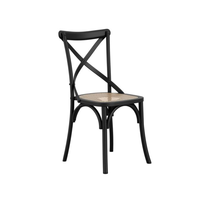 Schrader Cane Dining Chair Black - Set of 2