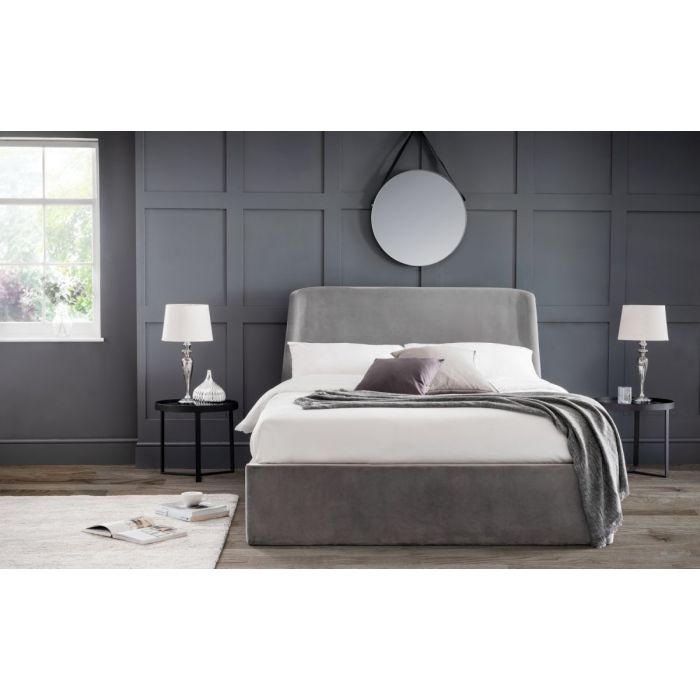 Frida Storage Ottoman Kingsize Bed - Grey