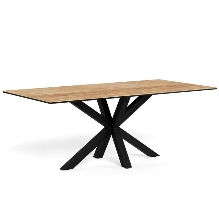 FUMES Dining Table with Ceramic Glass Top - Wild Oak, 200cm