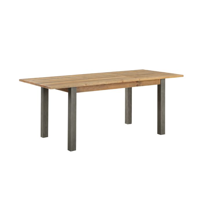 Doyle Elegance Rustic Extendable Dining Table - Natural Wood