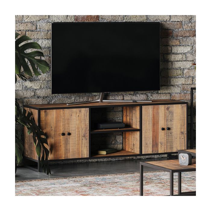 Hayley Reclaimed Wood Extra Large TV Stand with Storage Drawers