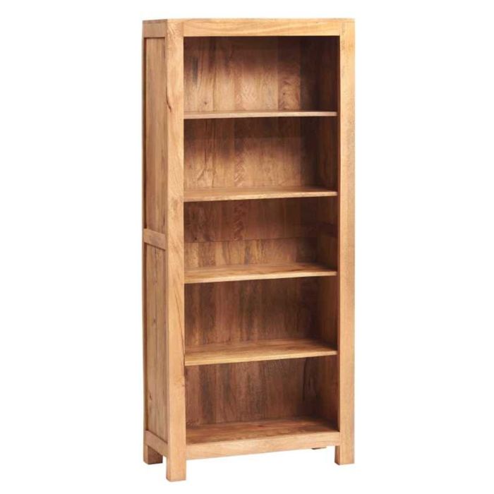 Stella Light Mango Wood Large Open Bookcase - Matt Finish
