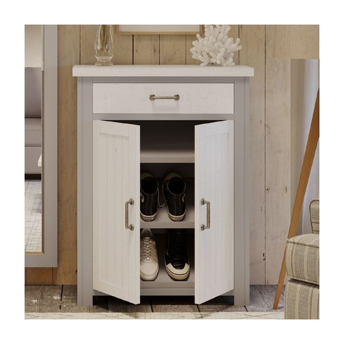 Ronald Grey Range Shoe Storage Cupboard With Drawer